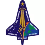 Imagem vetorial de insígnia de vôo STS-107